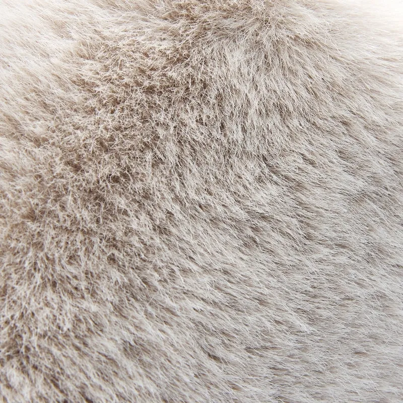 Ariana - Luxury Faux Fur Mule Slipper - Trace Grey