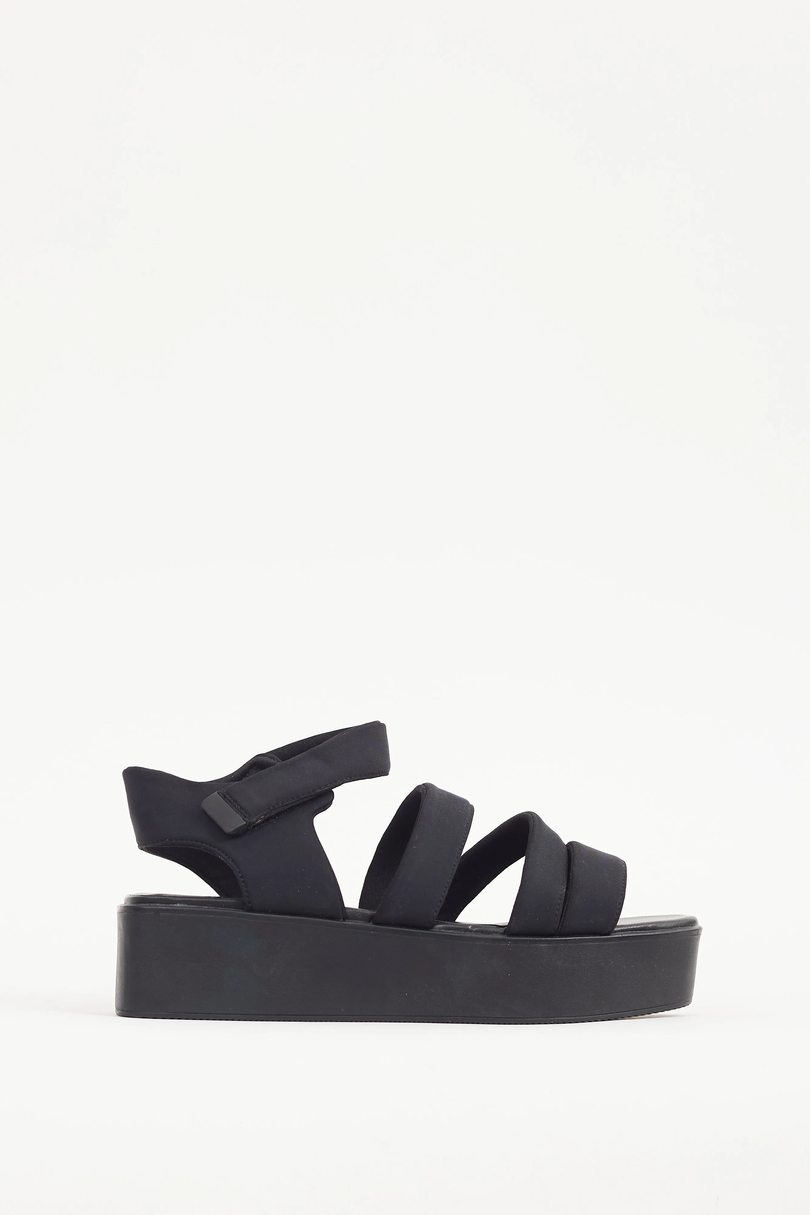 Black Bonnie Flatform Sandal