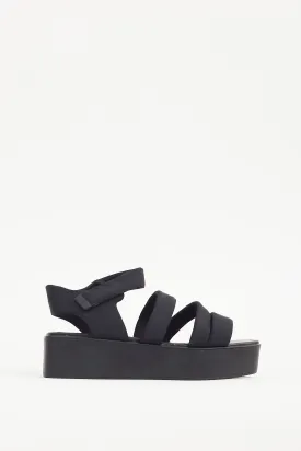 Black Bonnie Flatform Sandal