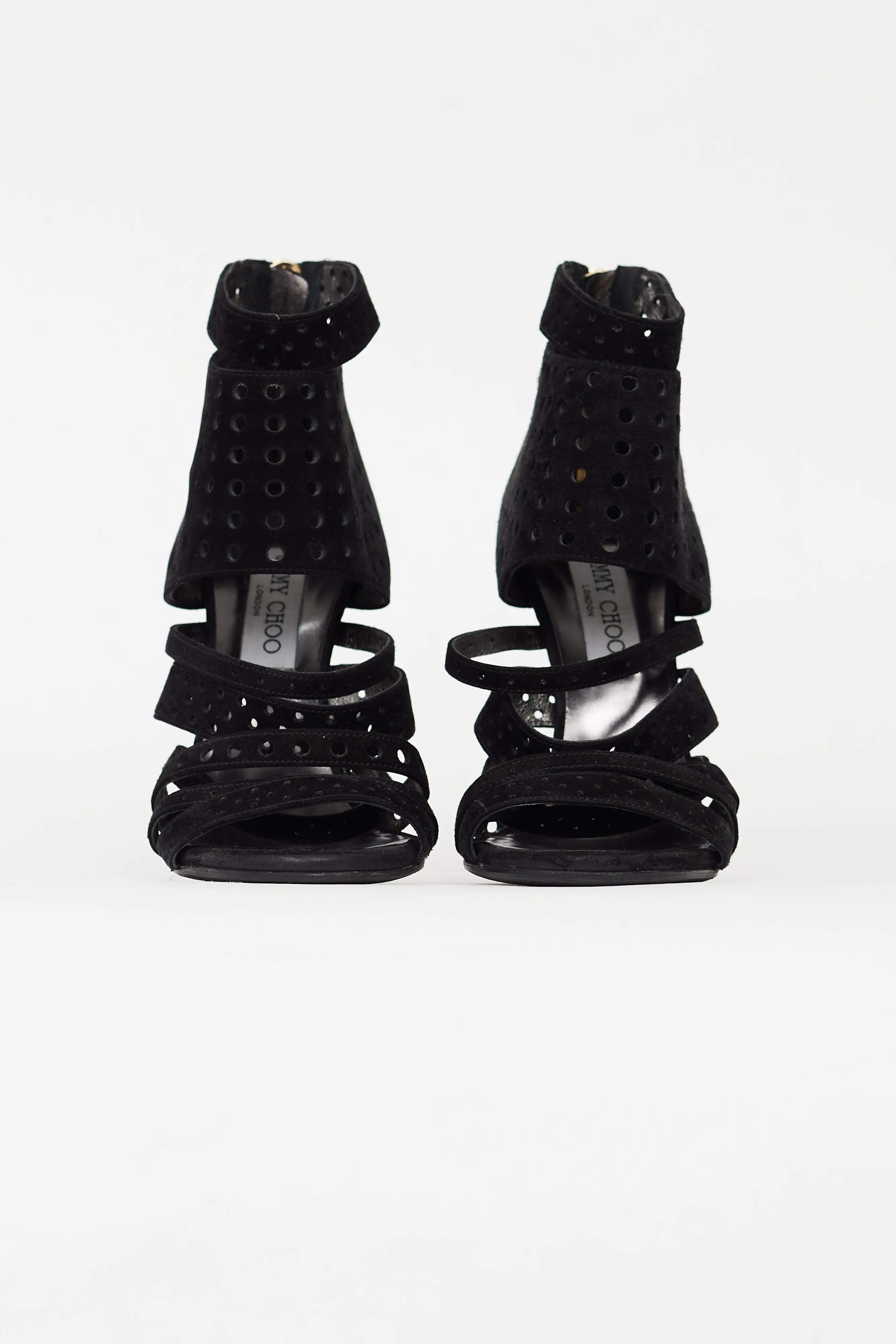 Black Suede Malika Strappy Sandal