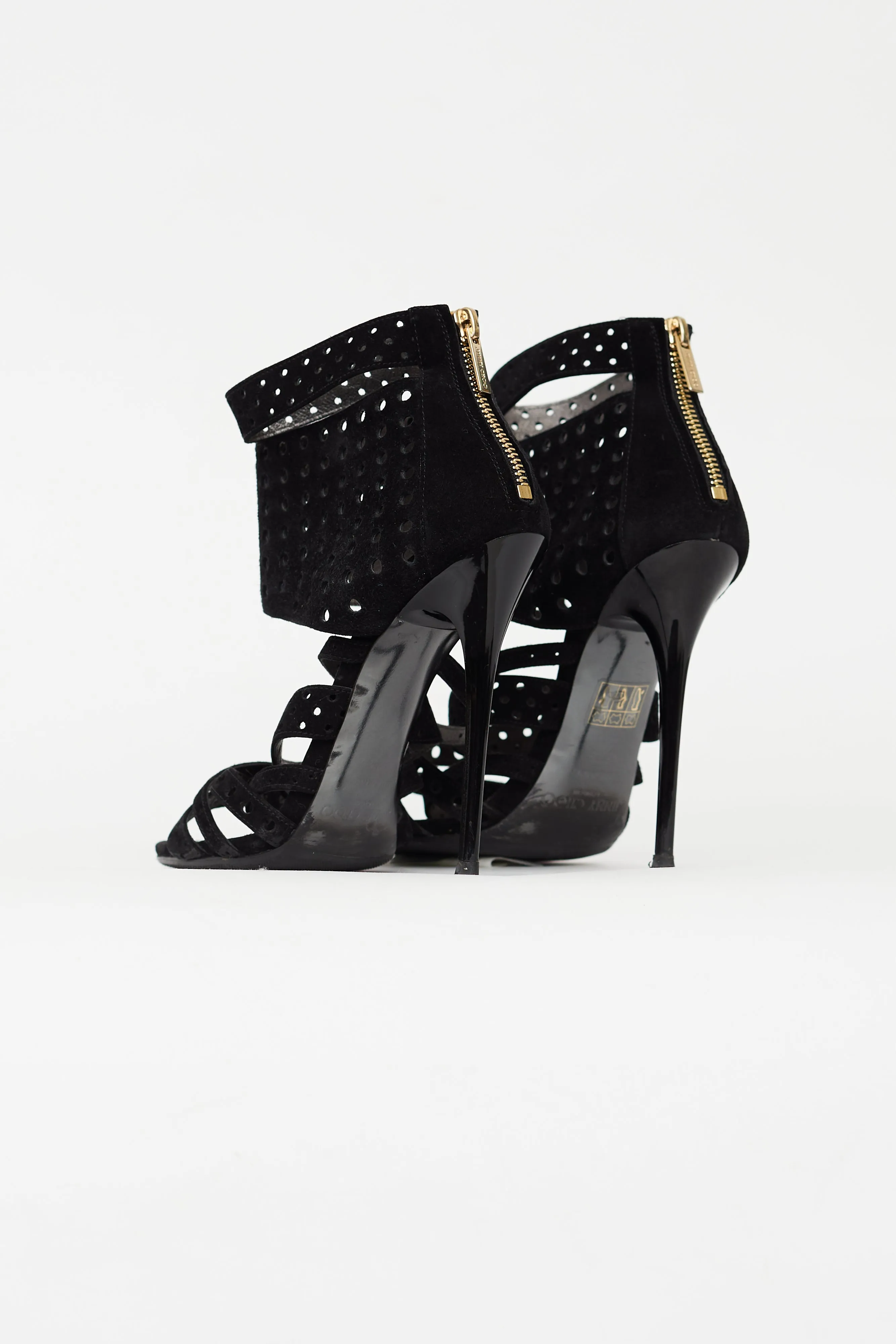 Black Suede Malika Strappy Sandal
