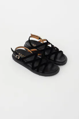 Black Suede Strappy Sandal