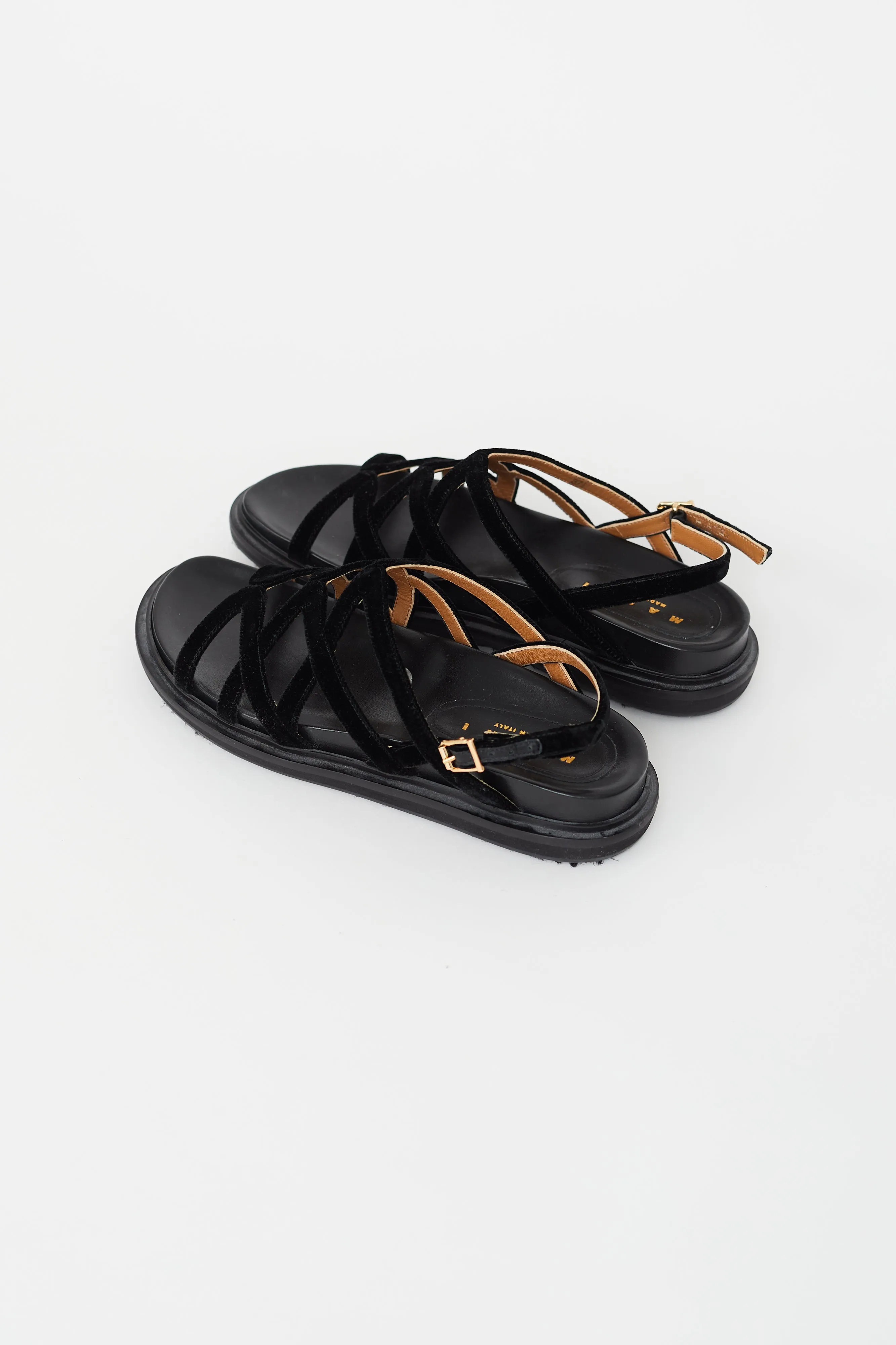 Black Suede Strappy Sandal