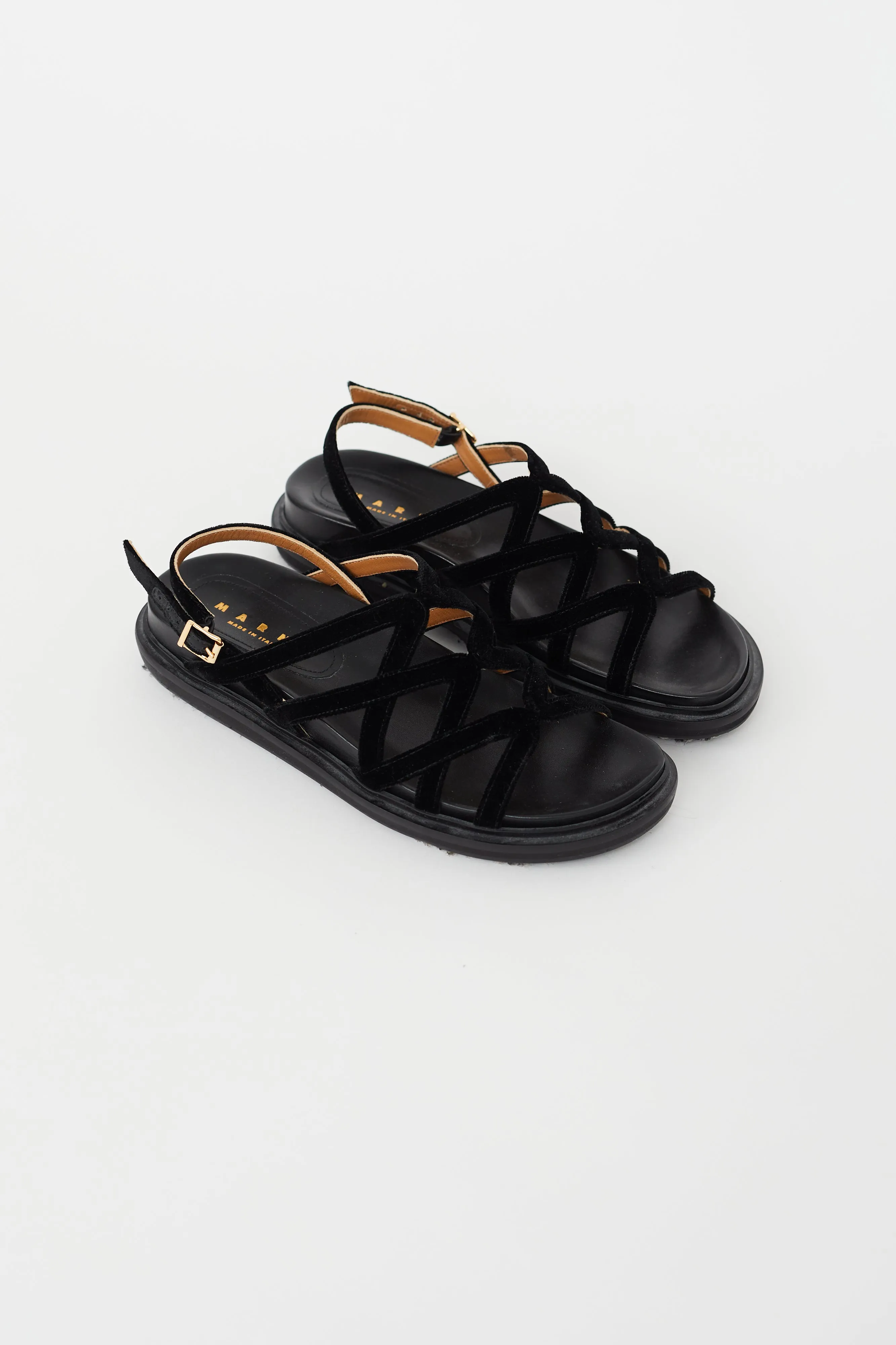 Black Suede Strappy Sandal
