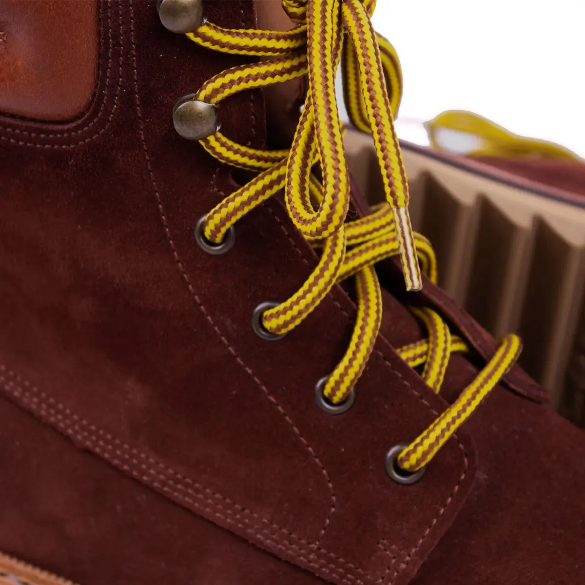 Burgundy Suede Explorer Z519 Handmade Boots