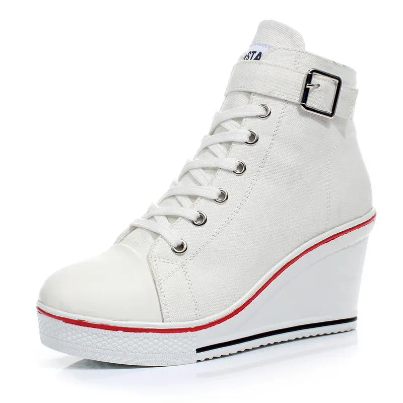 Funki Buys | Boots | Women's High Top Platform Wedge Sneaker