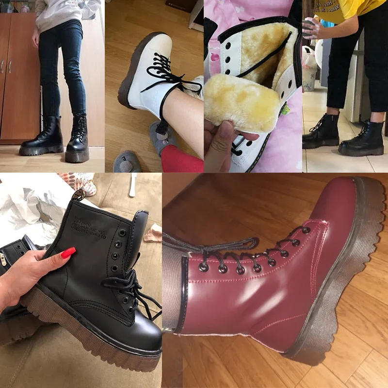 Funki Buys | Boots | Women's Men's Winter Fur Lined Boots