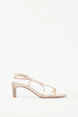 Gold Leather Strappy Sandal