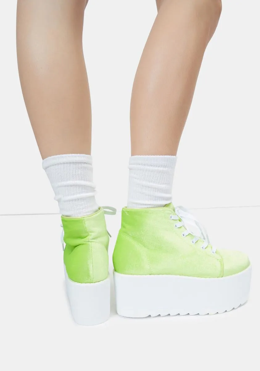 Green Barletta Platform Sneakers