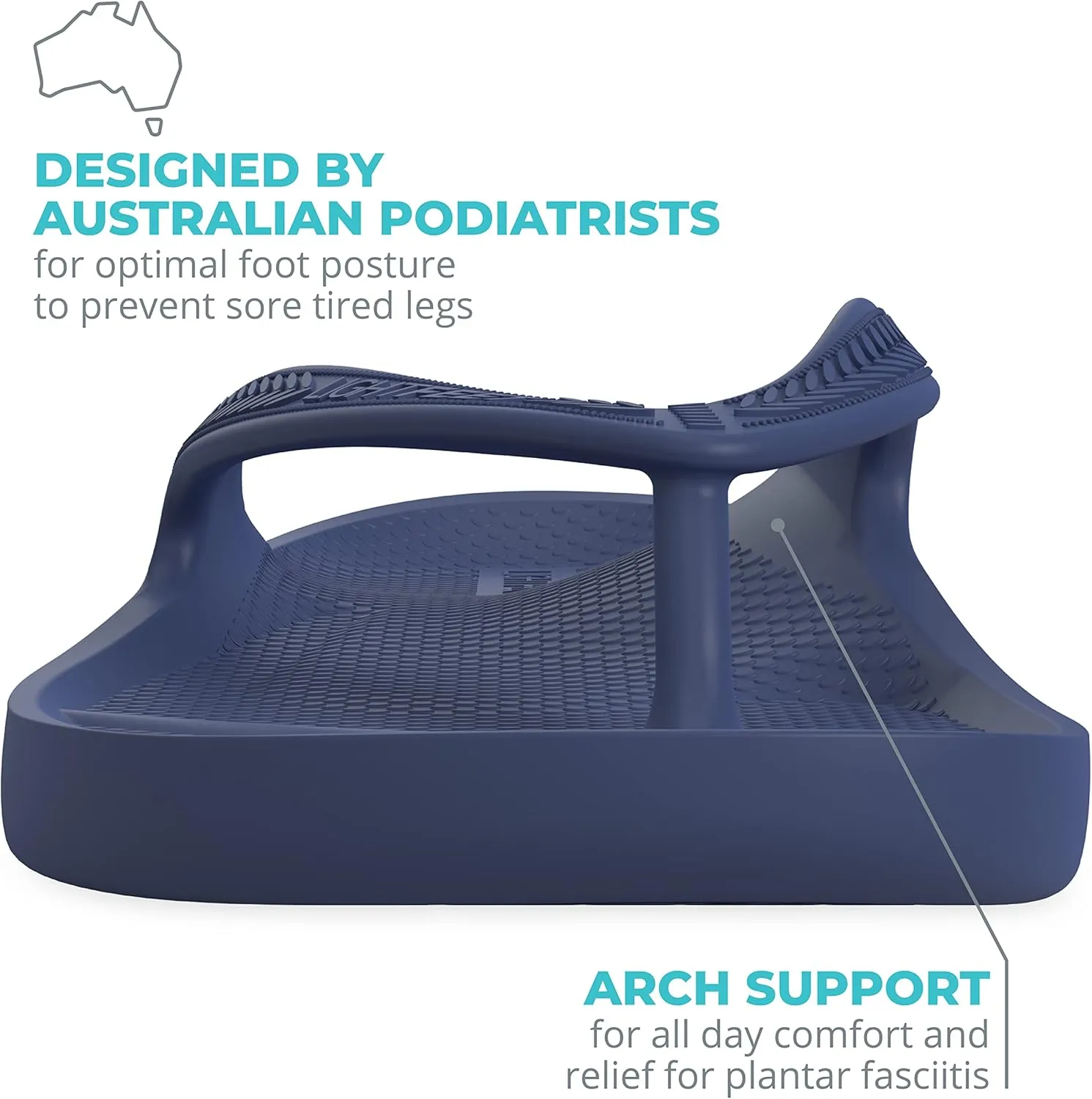 LightFeet Arch Support Flip Flops ?C Australian Podiatrists Designed FlipFlops for Women & Men Prevent Tired Aching Legs | Unisex Orthotic Plantar Fasciitis Flip Flops Made From Recycled Materials