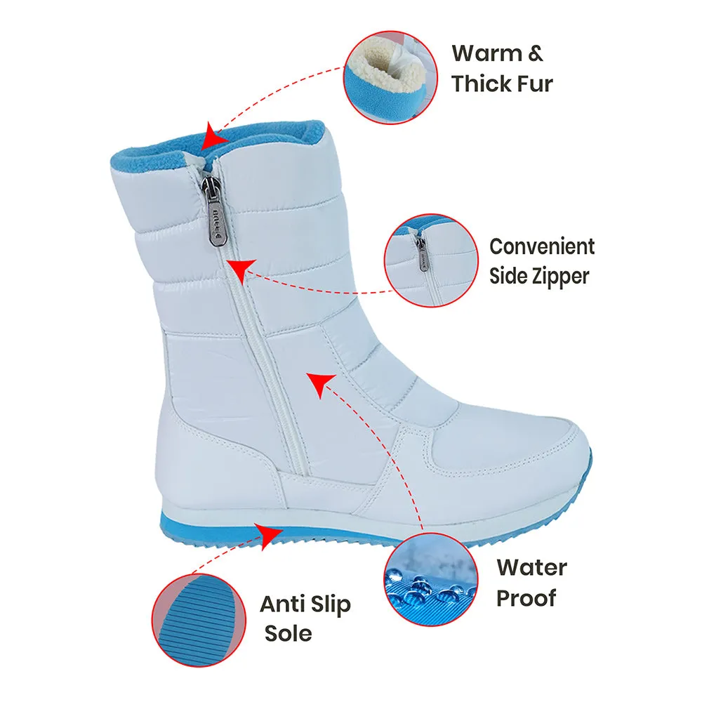 Little Surprise Box, Icy Blue Waterproof Winter Snow Boots for Kids for Minus degree temperature