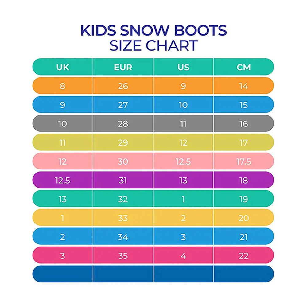 Little Surprise Box, Icy Blue Waterproof Winter Snow Boots for Kids for Minus degree temperature