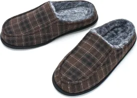 Men's House Slippers, Cozy Non-slip Home Shoes, Warm Comfy Indoor Outdoor Moccasin Slip Ons, Unique Christmas Gifts
