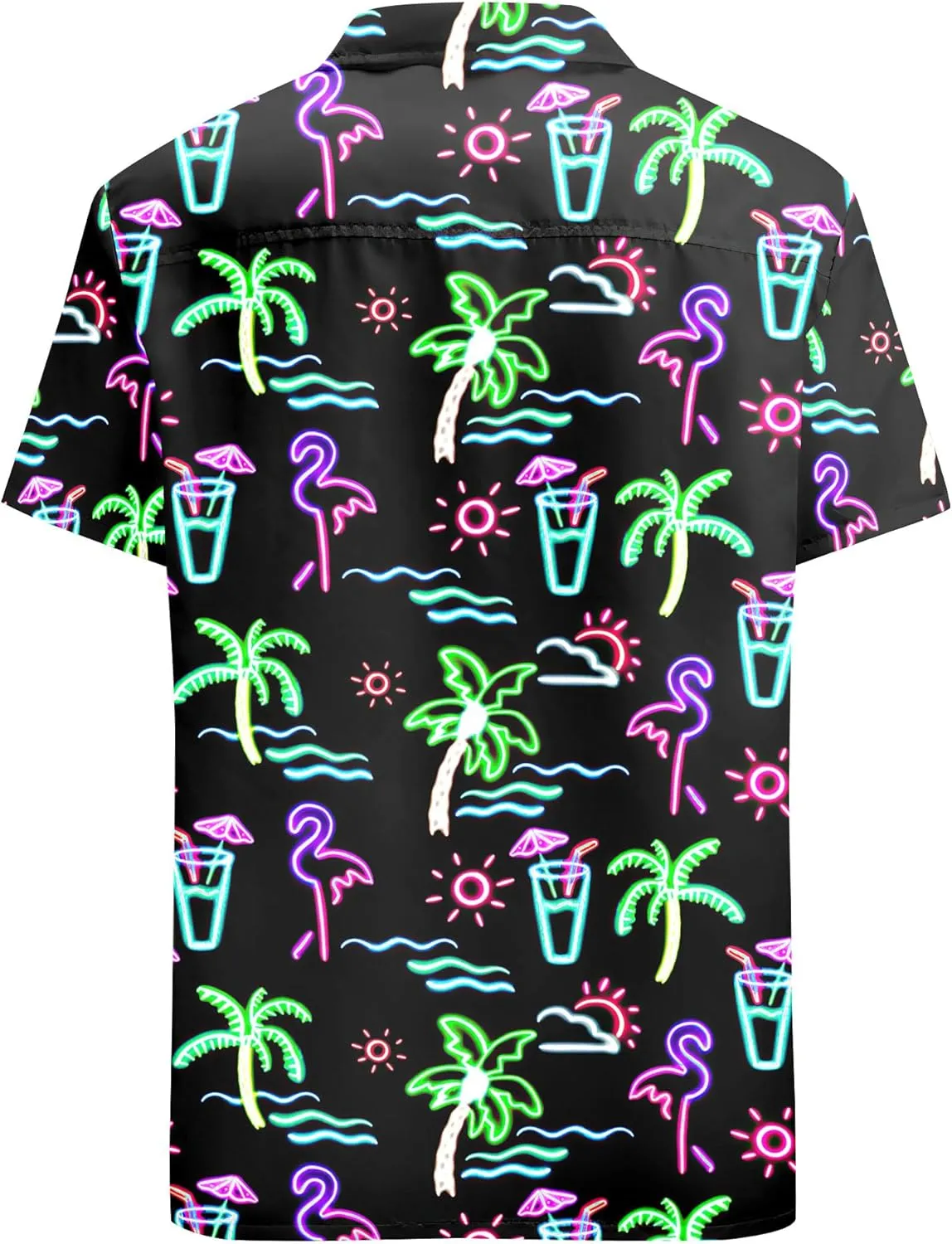 Neon Shirts for Men Button Up Shirts,Mens Neon Shirt Hawaiian Shirt for Men,Mens Beach Shirts Neon Clothes
