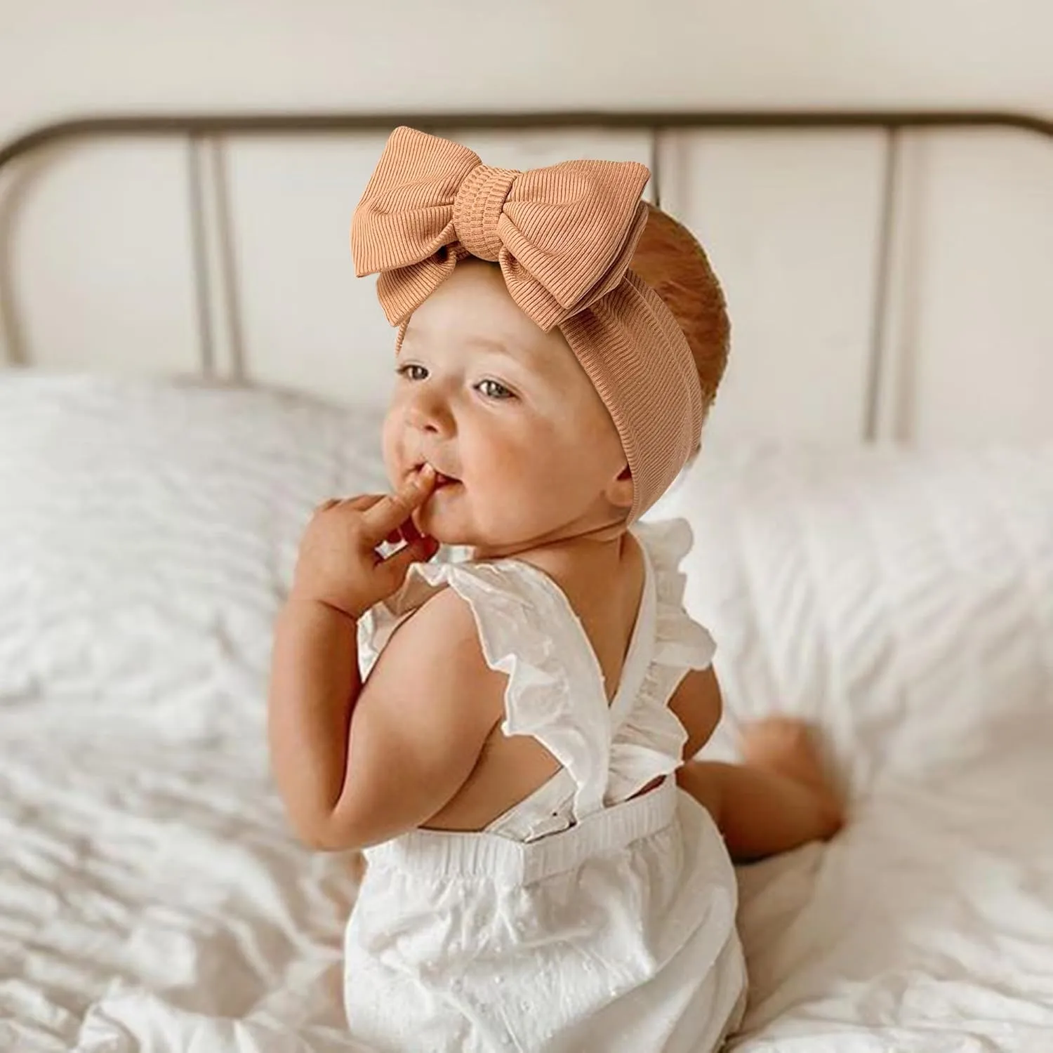 Niceye Baby Girls Headbands with Bows Handmade Hair Accessories Stretchy Hairbands for Newborn Infant Toddler