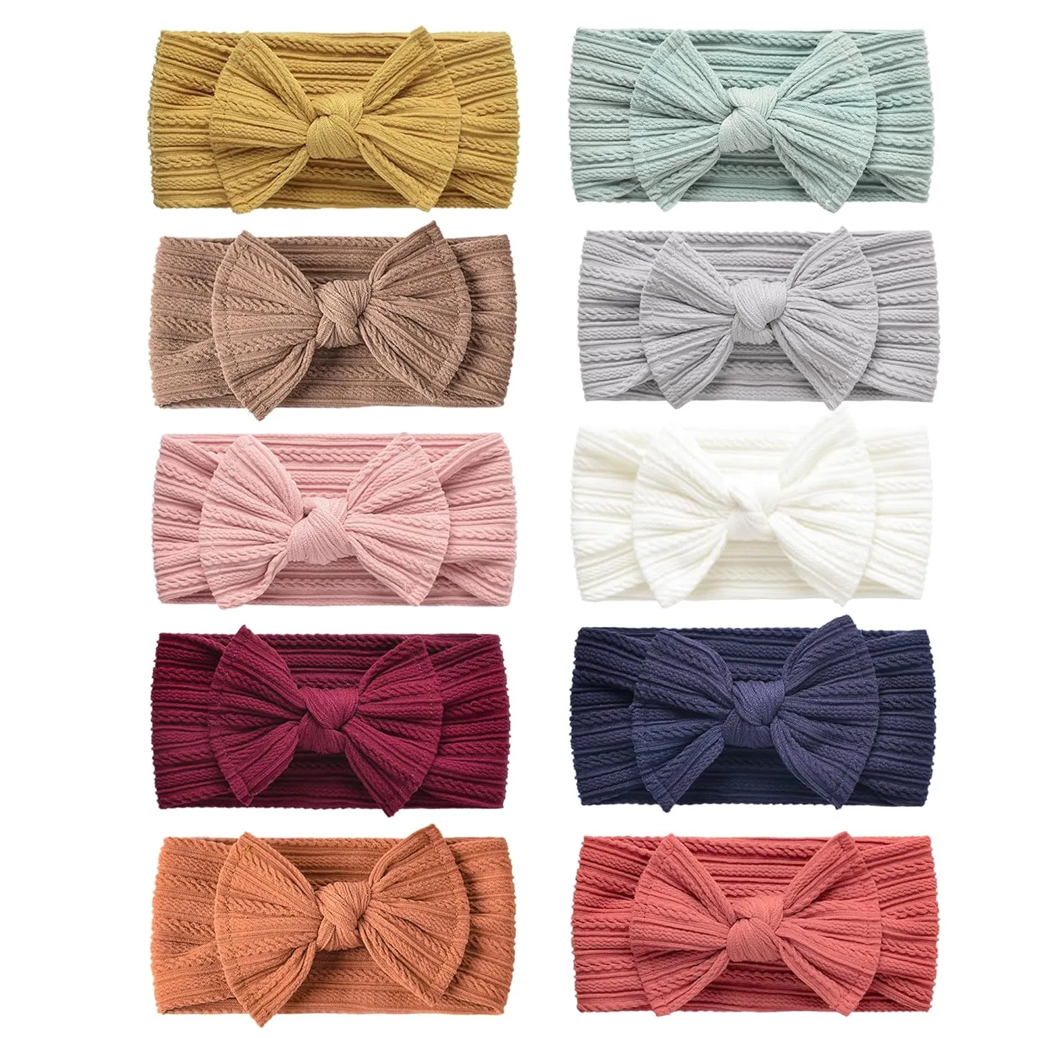 Niceye Baby Girls Headbands with Bows Handmade Hair Accessories Stretchy Hairbands for Newborn Infant Toddler