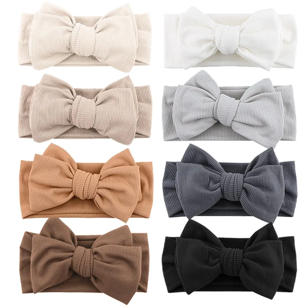 Niceye Baby Girls Headbands with Bows Handmade Hair Accessories Stretchy Hairbands for Newborn Infant Toddler