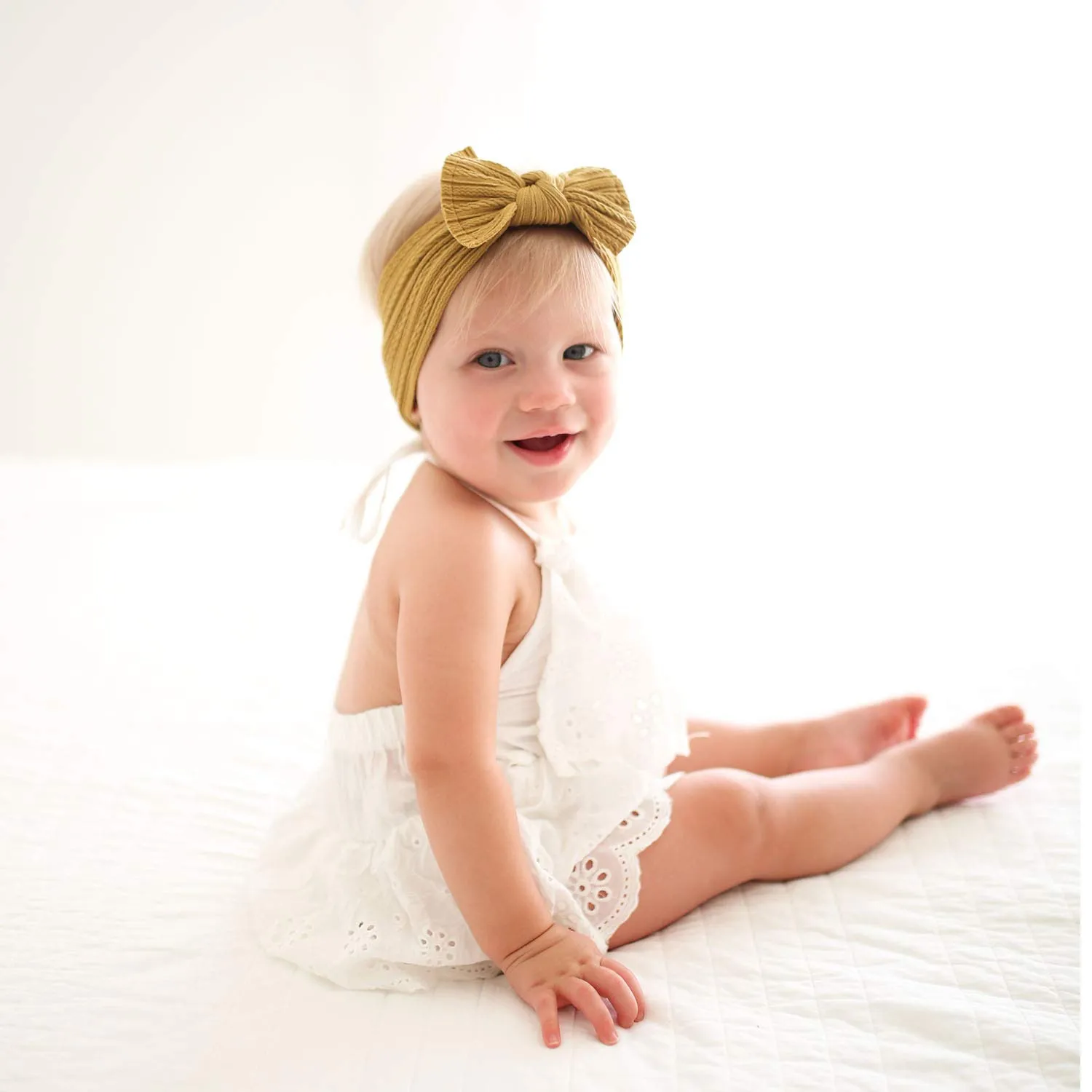 Niceye Baby Girls Headbands with Bows Handmade Hair Accessories Stretchy Hairbands for Newborn Infant Toddler
