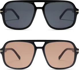 Retro Trendy Square Aviator Sunglasses Womens Mens 70s Classic Vintage Oversized Sun Glasses AR82173