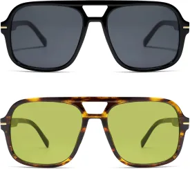 Retro Trendy Square Aviator Sunglasses Womens Mens 70s Classic Vintage Oversized Sun Glasses AR82173