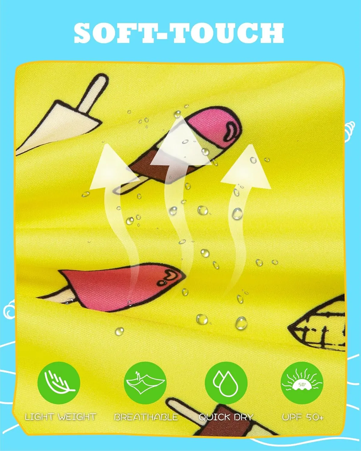 SURF CUZ Boys Swim Trunks Retro Toddler Boy Swimsuit Shorts Quick Dry Swimming Trunks Bathing Suit