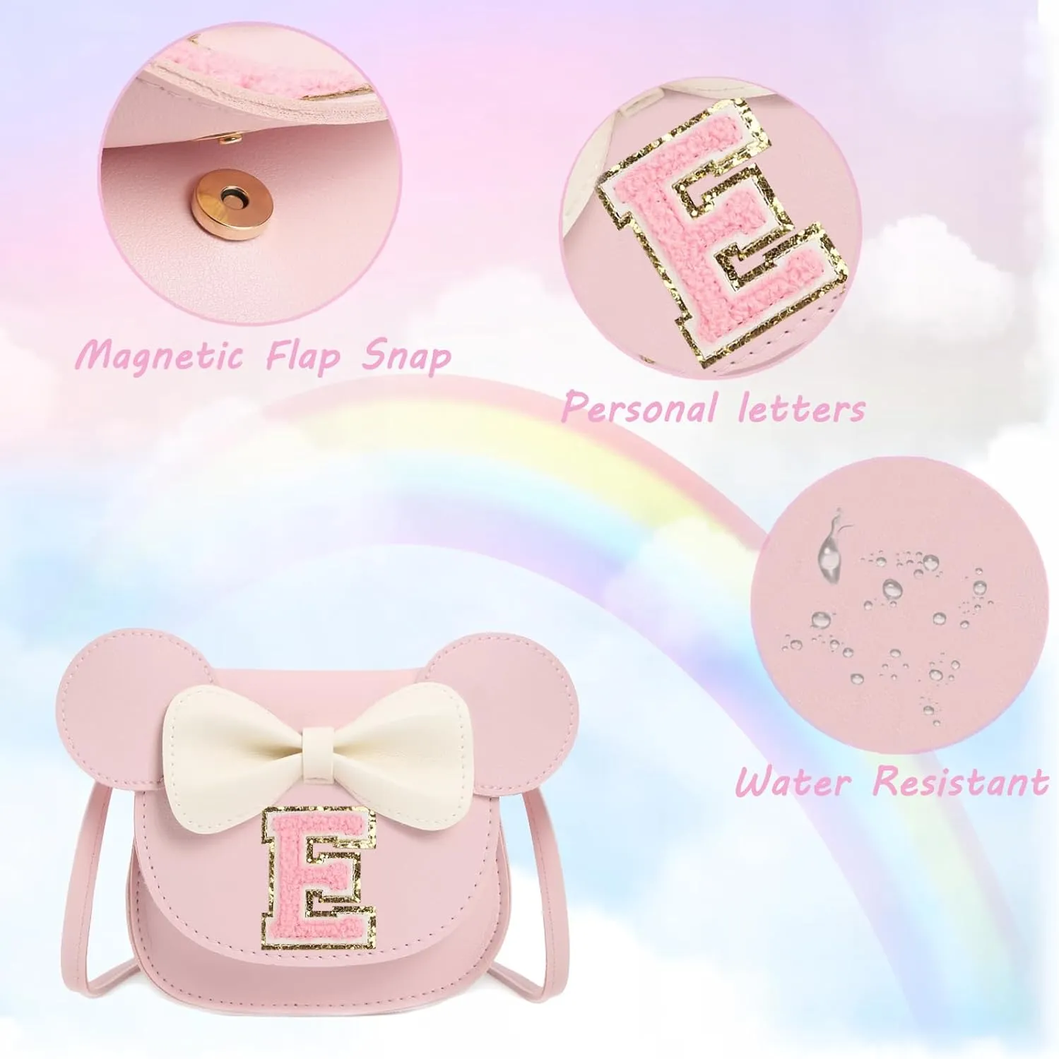 Toddler Purse for Girls Birthday Gift, Little Girls Purse Kids Wallet Mouse Crossbody Bag Gift Set