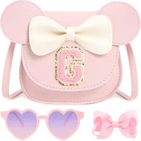 Toddler Purse for Girls Birthday Gift, Little Girls Purse Kids Wallet Mouse Crossbody Bag Gift Set