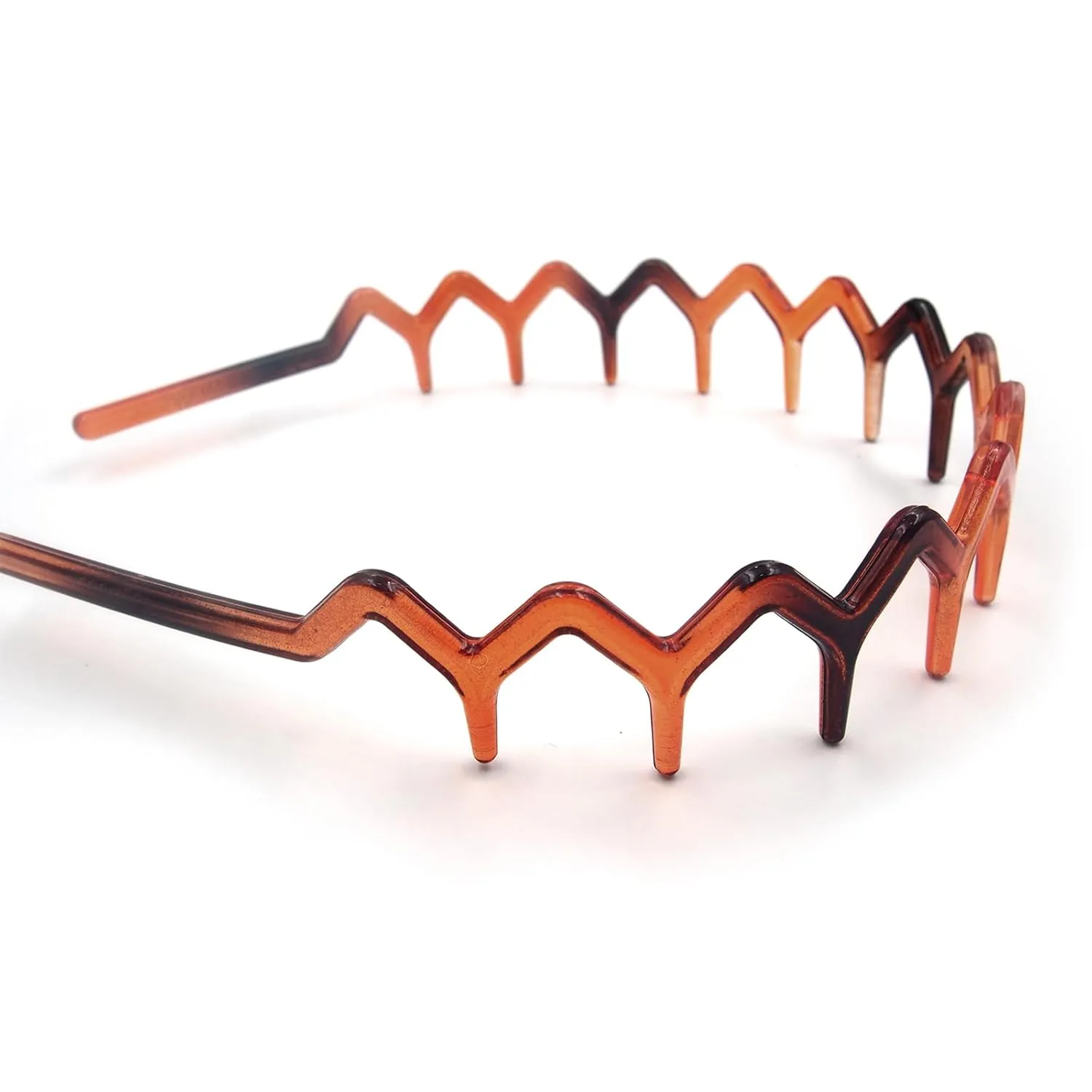 Zig Zag Headbands for Women Men Non-slip Plastic Hairbands Shark Teeth Hair Comb Wavy Headband Hair Hoop for Workout Washaing Face